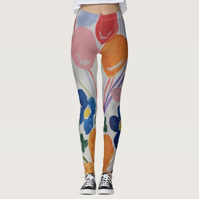 Leggings Flores & Balões (Frente)