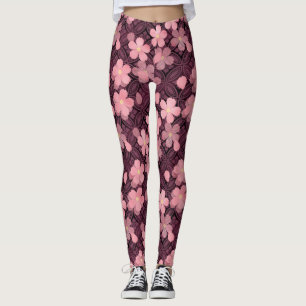 leggings floridas de cereja