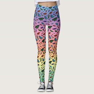 Leggings Flutterbies (Arco-íris)