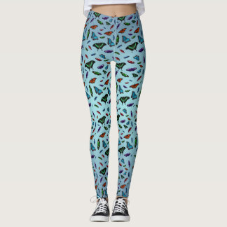 Leggings Flutterbies (Mistura Azul Céu)