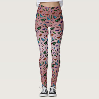 Leggings Flutterbies (Mistura Rosa Dusta)