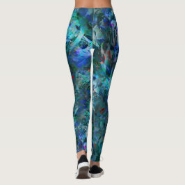 Leggings Fluxo Oceano Azul -padrão grande