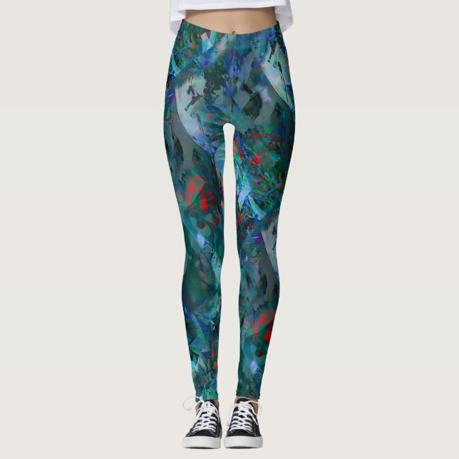 Leggings Fluxo Oceano Azul - v2 (Frente)