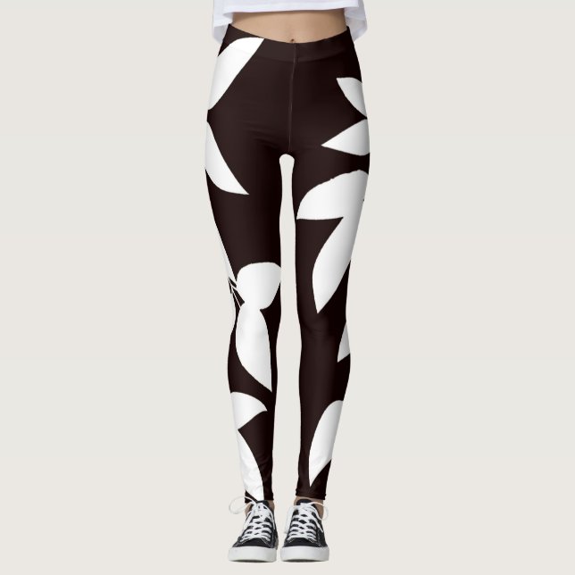 Leggings Folhas Brancas SPNP (Frente)