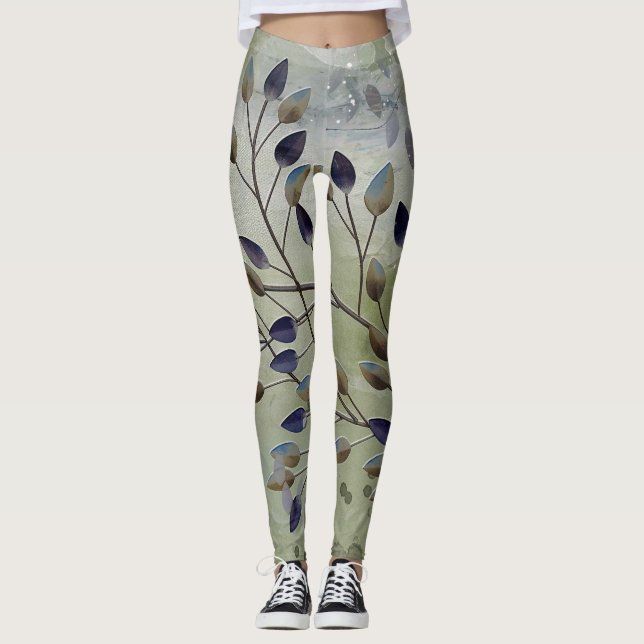 Leggings Folhas Dançantes (Frente)