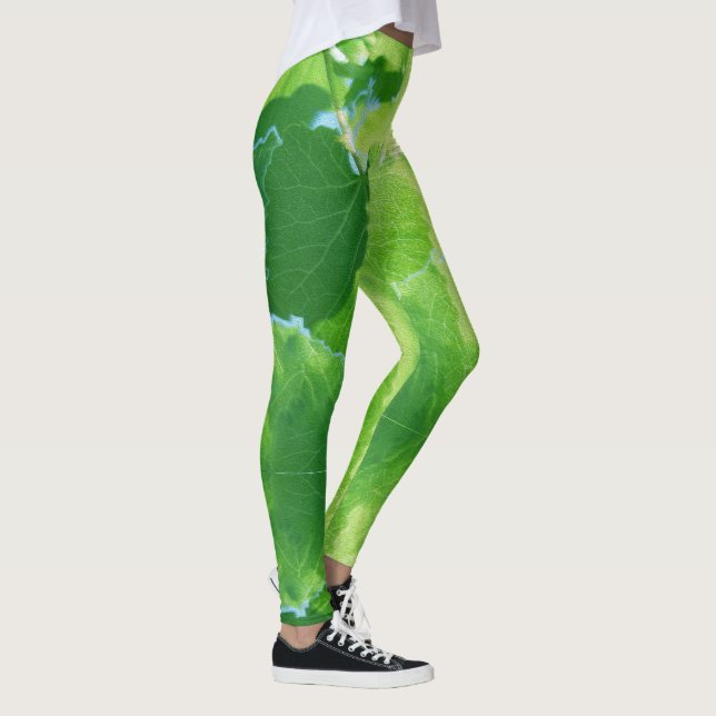Leggings Folhas de Videira Verdes Sonhadoras (Direita)