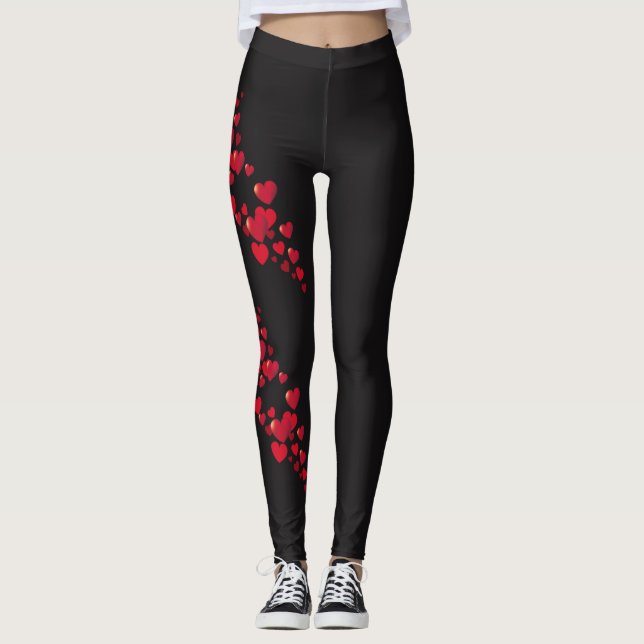 Leggings Forma Coração Vermelho (Frente)