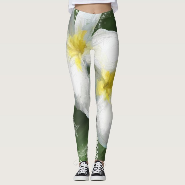 Leggings Frangapangie em Verde e Branco (Frente)