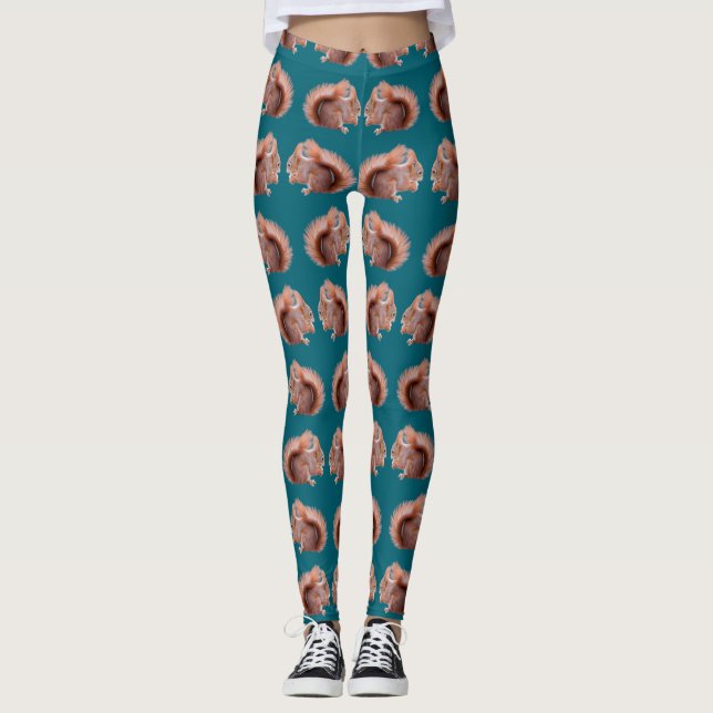 Leggings Frenesi Esquilo Vermelho (Frente)