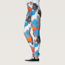 Leggings frescas de pintura - Pernas coloridas