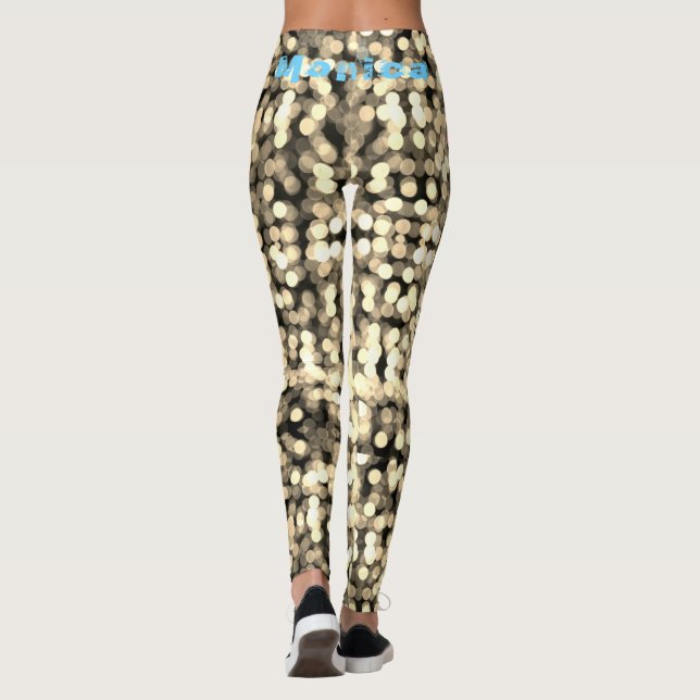Leggings Funky do Nome Personalizado (Verso)