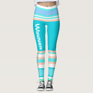 Leggings Funky Listras Linhas Vencedor Poder