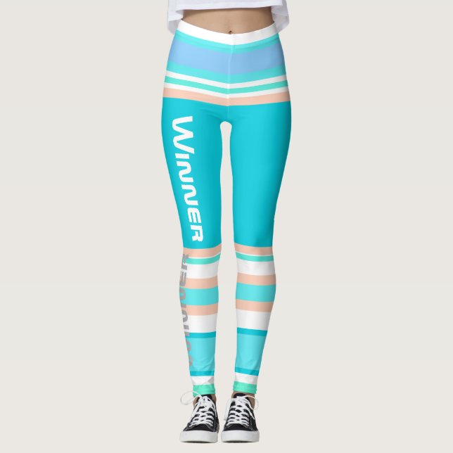 Leggings Funky Listras Linhas Vencedor Poder (Frente)