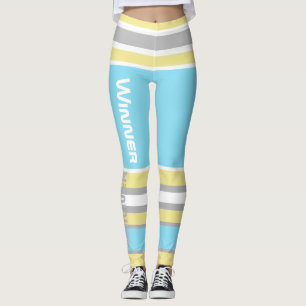 Leggings Funky Listras Linhas Vencedor Poder