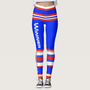 Leggings Funky Listras Linhas Vencedor Poder