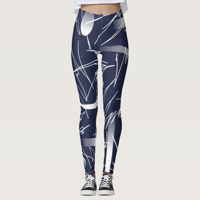 Leggings futuristas de Abstrato art (Frente)