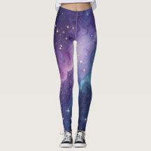 Leggings Galáxia Céu Noturno Estrelado