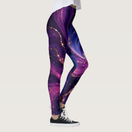 Leggings Galáxia Roxa | Ativo Cósmico Nebulosa