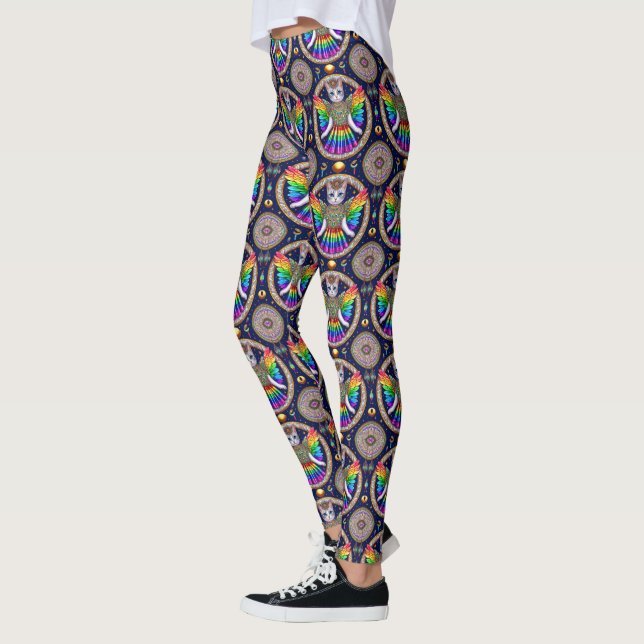 Leggings Gay Rainbow Pride Cat Fairy (Esquerda)