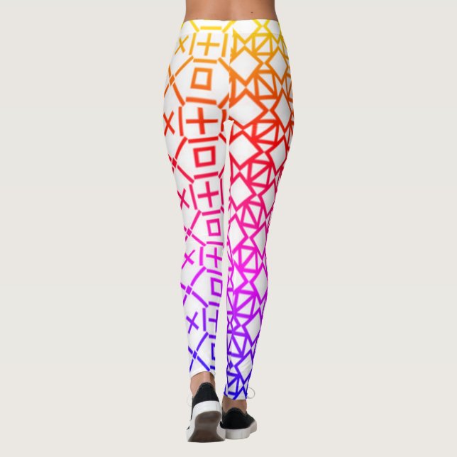 Leggings geométricas coloridas (Verso)