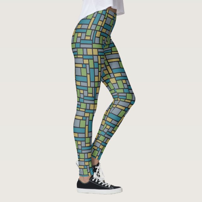 Leggings geométricas de padrão (Direita)