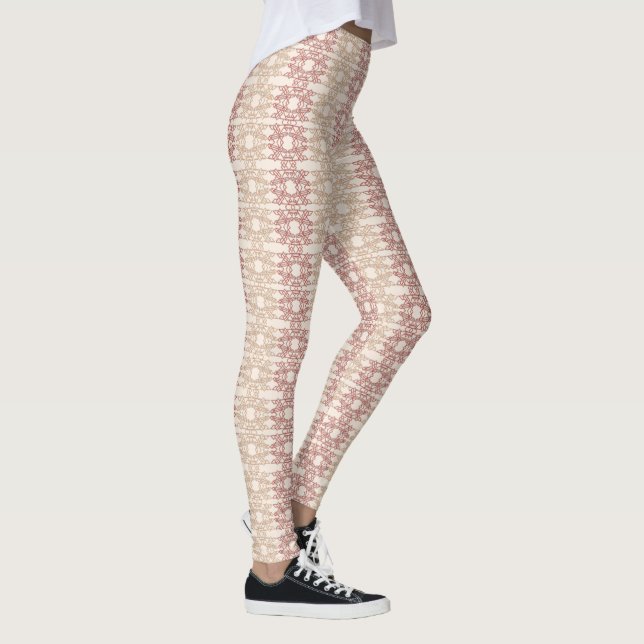 Leggings geométricas fora de branco desenhadas por (Direita)