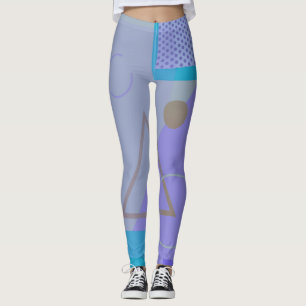Leggings geométricas funky retro memphis dos anos 