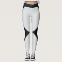Leggings Geométricas Pretas e Cinzas Abstratas
