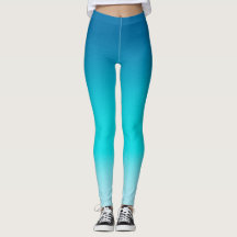 Leggings Gradiente de Azul para Aqua Moderno Ombre