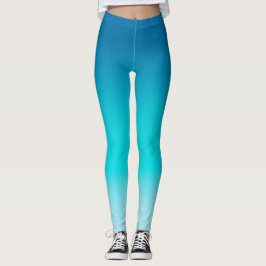 Leggings Gradiente de Azul para Aqua Moderno Ombre