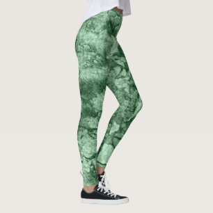 Leggings gráficas da Camo Grunge Verde Única