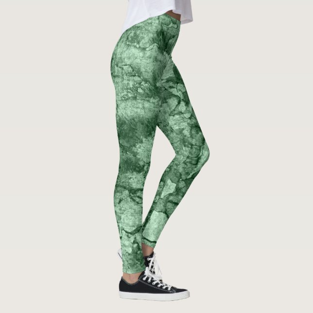 Leggings gráficas da Camo Grunge Verde Única (Direita)