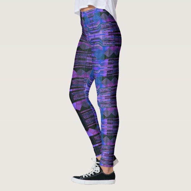 Leggings HAMbyWG - Azul Roxo Preto (Esquerda)