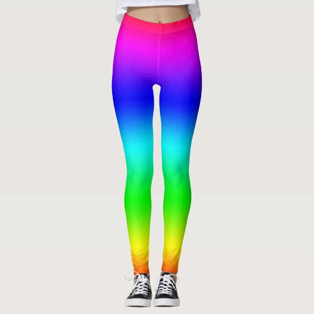 Leggings Hippy de Mistura Arco-íris (Frente)
