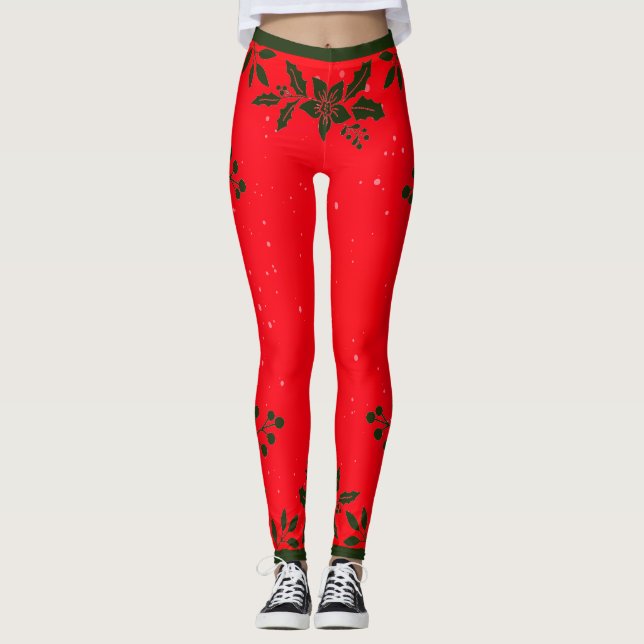 Leggings HOLLY IMPRESSAS VERMELHAS (Frente)