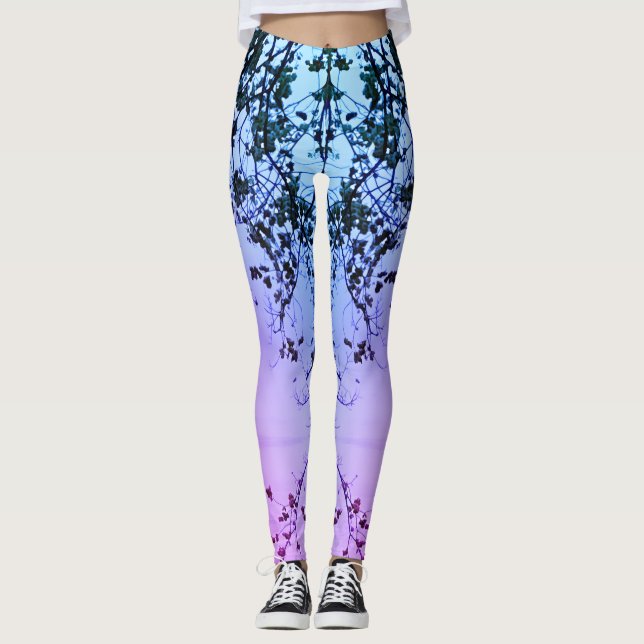 Leggings Hudson Rosa Azul Roxo Fade (Frente)