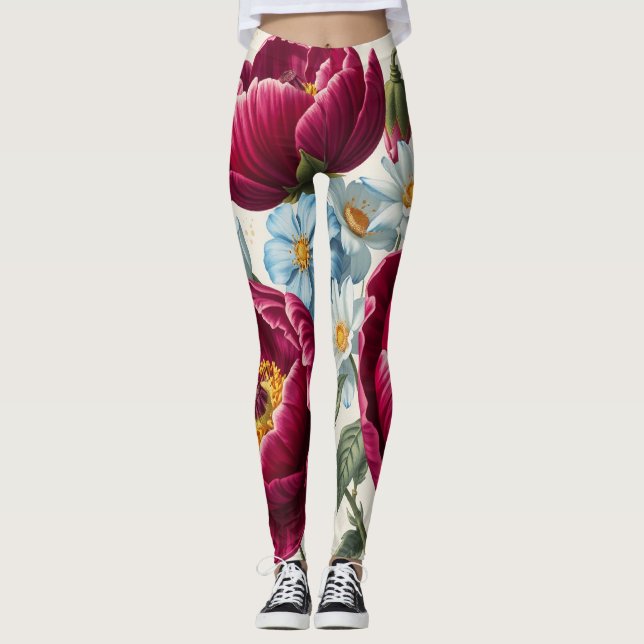 Leggings Impressão Florais Poppy (Frente)