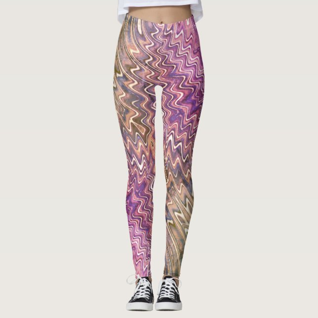 Leggings impressão psíquicas coloridas (Frente)