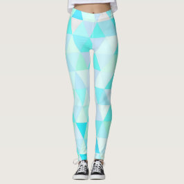 Leggings impressas com design de padrão verde-lacr