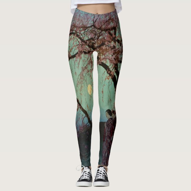 Leggings IMPRESSAS FELIZMENTE MULHERES SOB LUA INT (Frente)