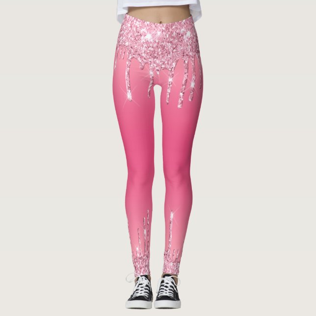 Leggings impressas personalizadas super engraçadas (Frente)