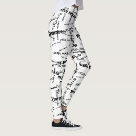Leggings impressas SPNP_ Text