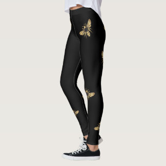 Leggings incríveis de abelhas Douradas e pretas