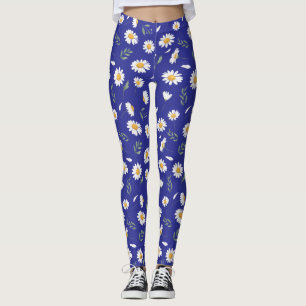 Leggings Jardim Floral Margarida Vermelha Joaninha