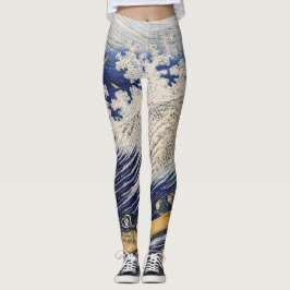Leggings KANJI AMOR IMPRESSÃO XILOGRÁFICA JAPONESA