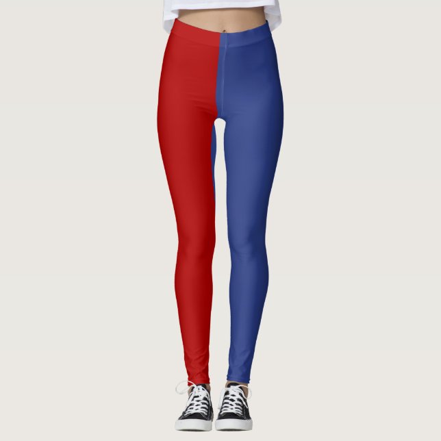 Leggings Laranja Azul Vermelho (Frente)