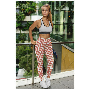 Leggings Laranja de Teste de Ioga Clássico Bonito