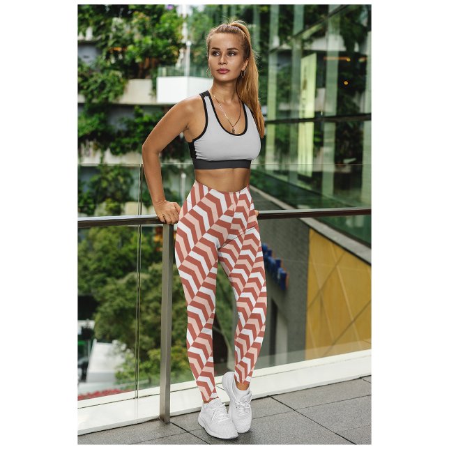 Leggings Laranja de Teste de Ioga Clássico Bonito (Criador carregado)