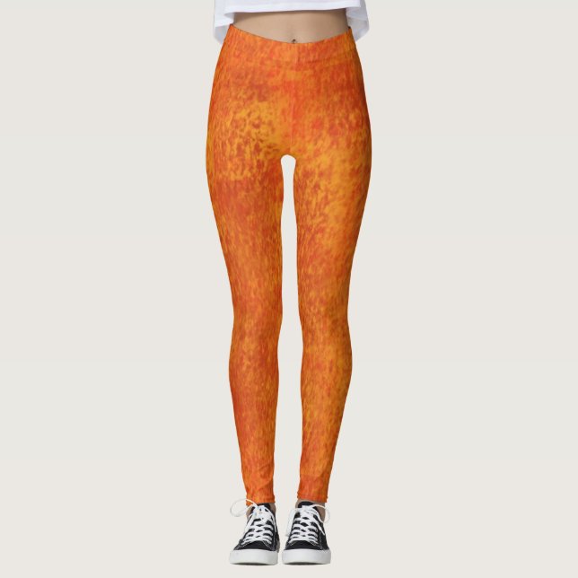 Leggings Laranja Femininas (Frente)