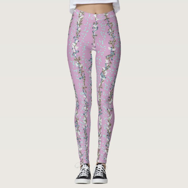 Leggings Lavanda Libélula & Pontos (Frente)
